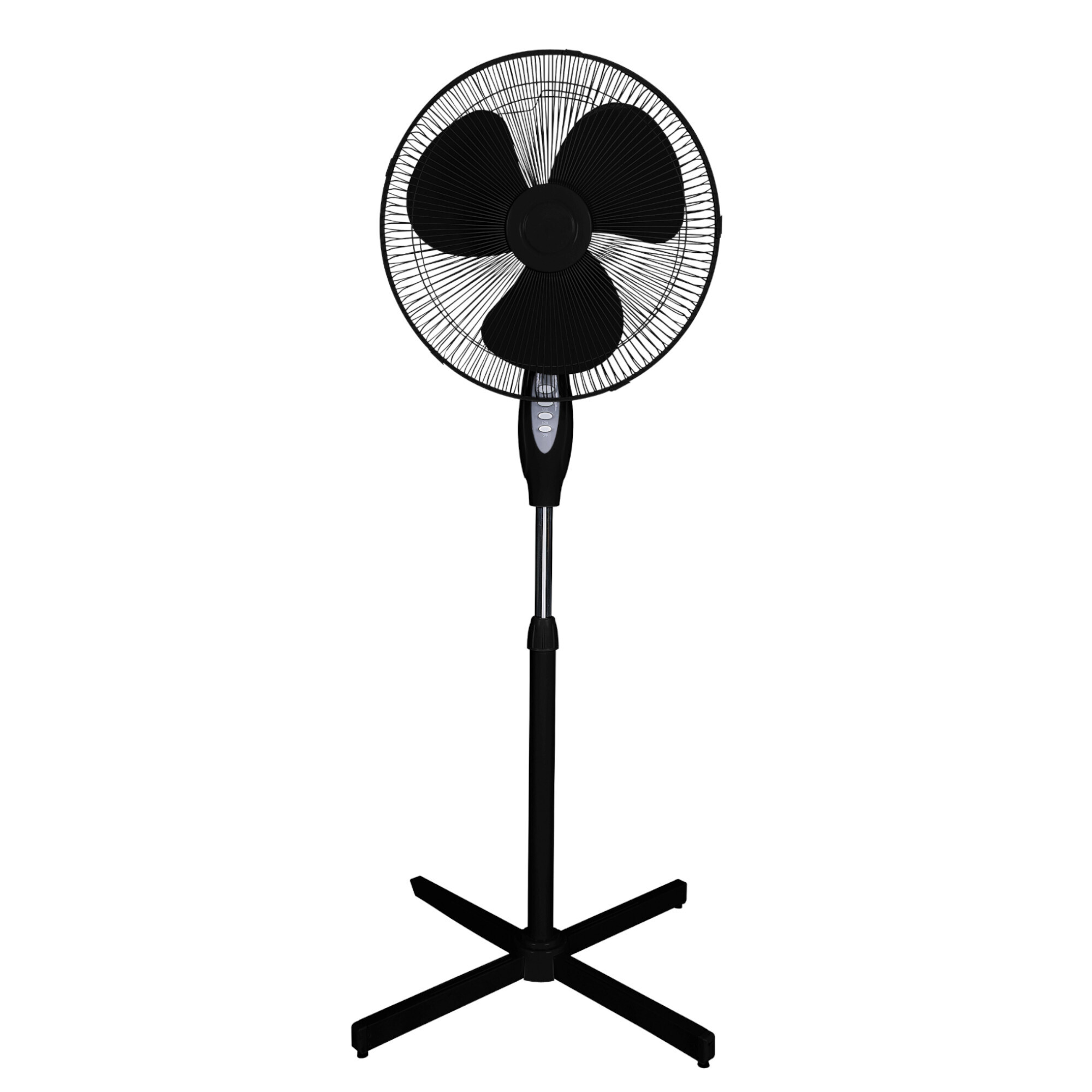 Optimus 16" Oscillating Stand Fan, Black F-1650BK